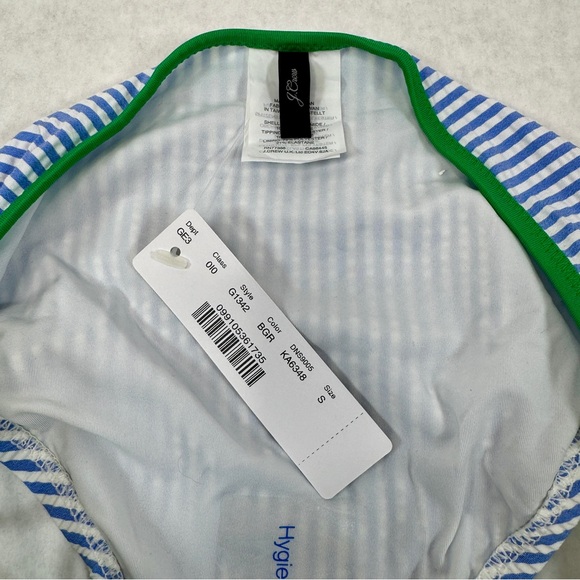 J.CREW Tipped Seersucker String Bikini Bottom - G1342 - Sz S - Picture 6 of 11